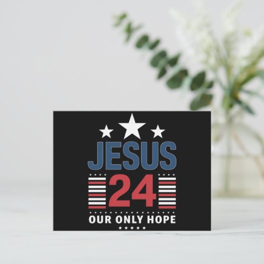 Jesus Christ 2024 Präsident USA Wahlen Politische Postkarte (Stehend Vorderseite)