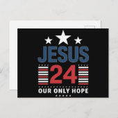 Jesus Christ 2024 Präsident USA Wahlen Politische Postkarte (Vorne/Hinten)