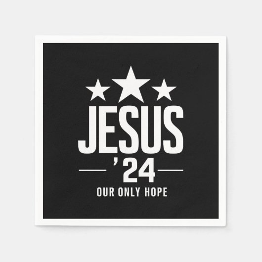 Jesus Christ 2024 Präsident USA Wahlen Politische Serviette (Vorderseite)