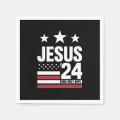 Jesus Christ 2024 Präsident USA Wahlen Politische Serviette (Vorderseite)