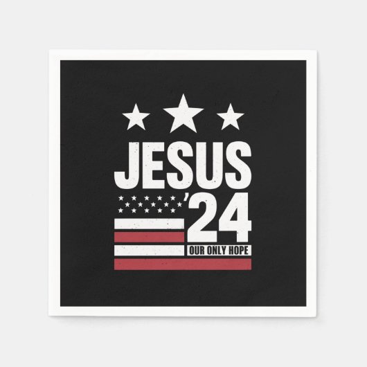 Jesus Christ 2024 Präsident USA Wahlen Politische Serviette (Vorderseite)
