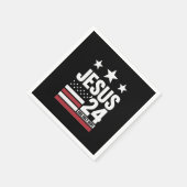 Jesus Christ 2024 Präsident USA Wahlen Politische Serviette (Ecke)