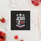 Jesus Christ 2024 Präsident USA Wahlen Politische Serviette (Beispiel)