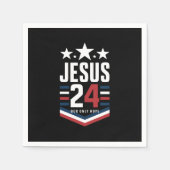 Jesus Christ 2024 Präsident USA Wahlen Politische Serviette (Vorderseite)