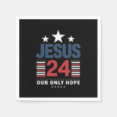 Jesus Christ 2024 Präsident USA Wahlen Politische Serviette (Vorderseite)