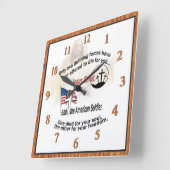 Jesus Christ & American Soldier Square Uhr Nr. 2 (Winkel)