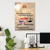 Jesus Christ & Amerikanischer Soldat 24" X 33,6"od Poster (Heimbüro)