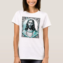 Jesus Christ Aquamarin Pessach Ostern Weihnachtsge T-Shirt