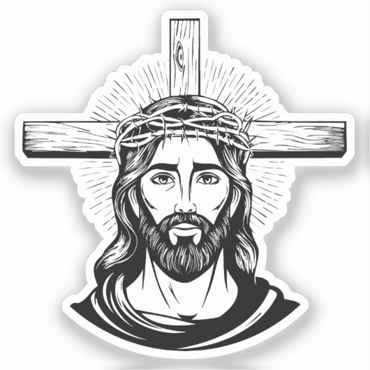 Jesus Christ Aufkleber (Vorderseite)