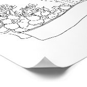 Jesus Christ Bildlaufseite und Blume Kunstfärbung Poster (Ecke)