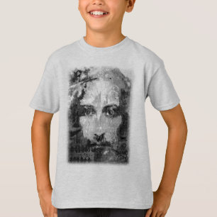 Jesus Christ Collage halftone schwarz + deine Idee T-Shirt