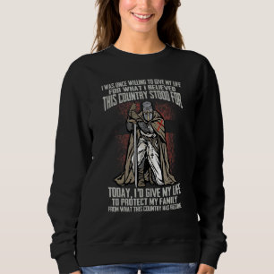 Jesus Christ Cross Ritter Zitat Sprichwort für Chr Sweatshirt