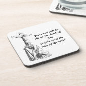 Jesus Christ Crucifixe Cross Bible Quotes Getränkeuntersetzer (Linke Seite)