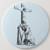 Jesus Christ Crucifixe Kreuzung Illustration Kunst Button (Vorderseite)
