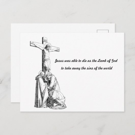 Jesus Christ Crucifixion Kreuzlamm des Gottes Postkarte (Vorne/Hinten)