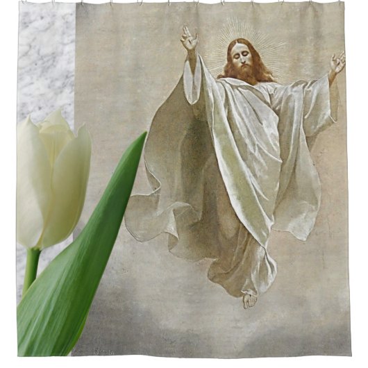 Jesus Christ Duschvorhang (Vorderseite)