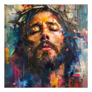Jesus Christ Expressionismus Fotodruck