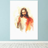 Jesus christ Extending Hands Water color painting Leinwanddruck (Insitu (Holzboden))