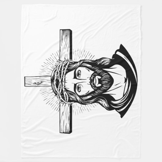 Jesus Christ Fleecedecke (Vorderseite)