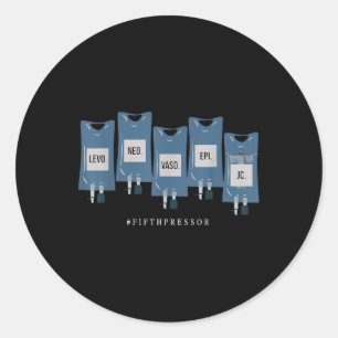 Jesus Christ Fünften Pressor Ful Code Nurse Icu Nu Runder Aufkleber