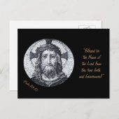 Jesus Christ & Gebet "Psalm 113:2 Segen" Postkarte (Vorne/Hinten)