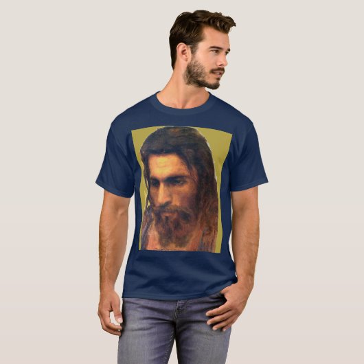 Jesus Christ head study before 1872 Ivan Kramskoi T-Shirt (Vorne ganz)