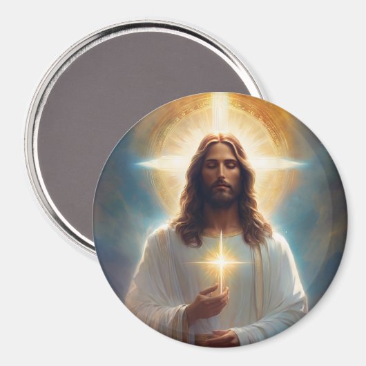 Jesus Christ Heavenly Image for your Refrigerator Magnet (Vorderseite/Rückseite)