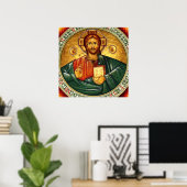 Jesus Christ Hristos Pantocrator Poster (Heimbüro)
