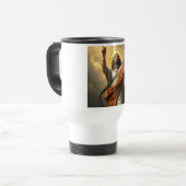 Jesus Christ ist King Steel Travel Mug Reisebecher (Vorderseite Links)
