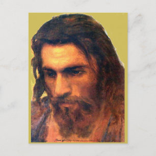 Jesus-Christ-Kopfstudie vor 1872 von I. Kramskoi Postkarte