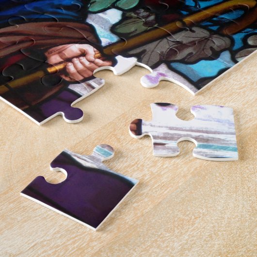 Jesus Christ Lamb Design Glas Kunst Schicksal Puzzle (Seite)