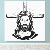 Jesus Christ Leinwanddruck (Insitu (Holzboden))