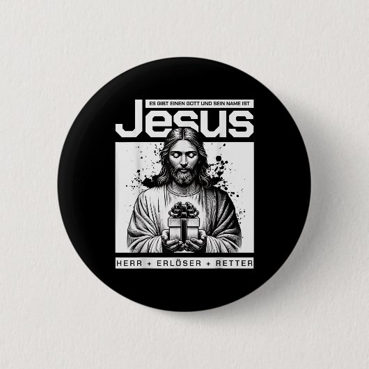 Jesus Christ Lord and Redeemer Design Button (Vorderseite)