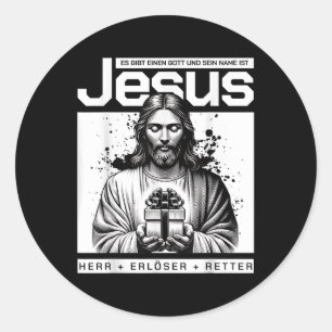 Jesus Christ Lord and Redeemer Design Runder Aufkleber