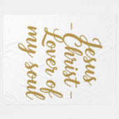 Jesus Christ Lover of My Soul Fleece Blanket  (Vorderseite (Horizontal))