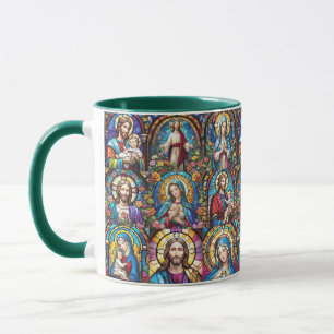 Jesus Christ Mary & Joseph Christlich gestettetes  Tasse