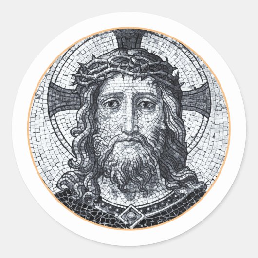 Jesus Christ & Mitgefühl Art Vintag Sticker (Vorderseite)