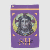 Jesus Christ & Mitgefühl Art Vintages Golfhandtuch (Vorderseite)