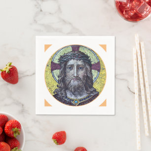 Jesus Christ & Mitgefühl Kunst Vintager Tisch Serviette