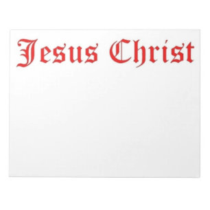 JESUS CHRIST NOTIZBLOCK