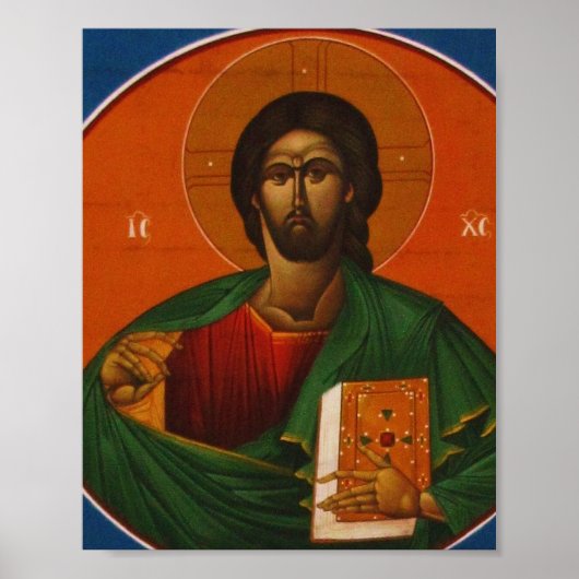 Jesus Christ Orthodox Christian Icon painting Poster (Vorne)