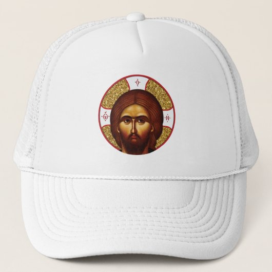 Jesus Christ Orthodox Icon Truckerkappe (Vorderseite)