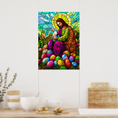Jesus Christ Osterfestes Glas Poster (Küche)