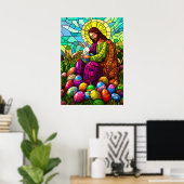 Jesus Christ Osterfestes Glas Poster (Heimbüro)