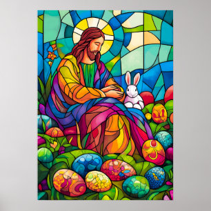 Jesus Christ Osterkirchenfenster Poster