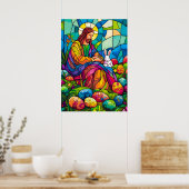 Jesus Christ Osterkirchenfenster Poster (Küche)