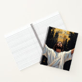 Jesus Christ Our Savior | Black and Gold Notizblock (Innenseite)