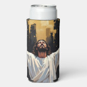 Jesus Christ Our Savior | Black and Gold Selters Dosenkühler (Seltzer Rückseite)