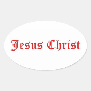 JESUS CHRIST OVALER AUFKLEBER