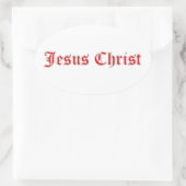 JESUS CHRIST OVALER AUFKLEBER (Tasche)